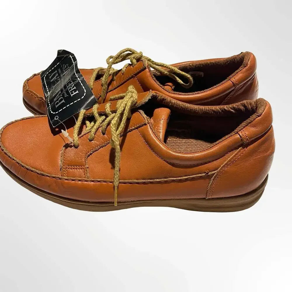 Vintage NWT Barclay Freesports Brown Leather Moc Toe Oxford Shoes